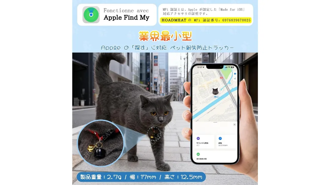 探すアプリで猫を探してる画像
