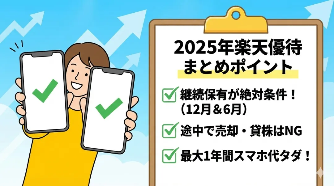 2025年楽天株主優待まとめポイントの図解画像
