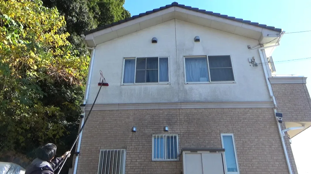 洗っている様子