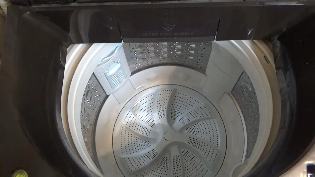 終了後の洗濯槽の画像